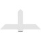 Ekena Millwork Eugene Architectural Grade PVC Gable Bracket, 48"W x 24"H x 2"D x 6"F, 12/12 Pitch GBP048X24X0206EUG00 - alternate 4